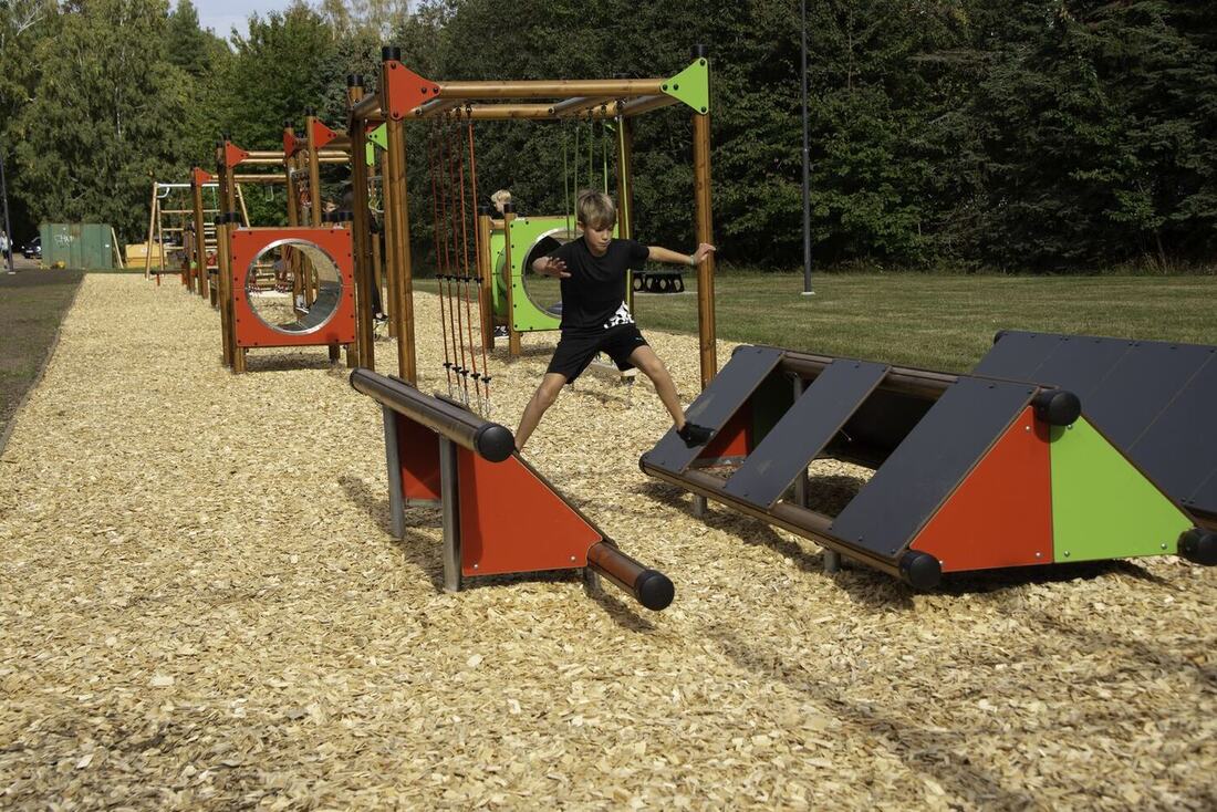 Obstacle de parcours Ninja en accès libre